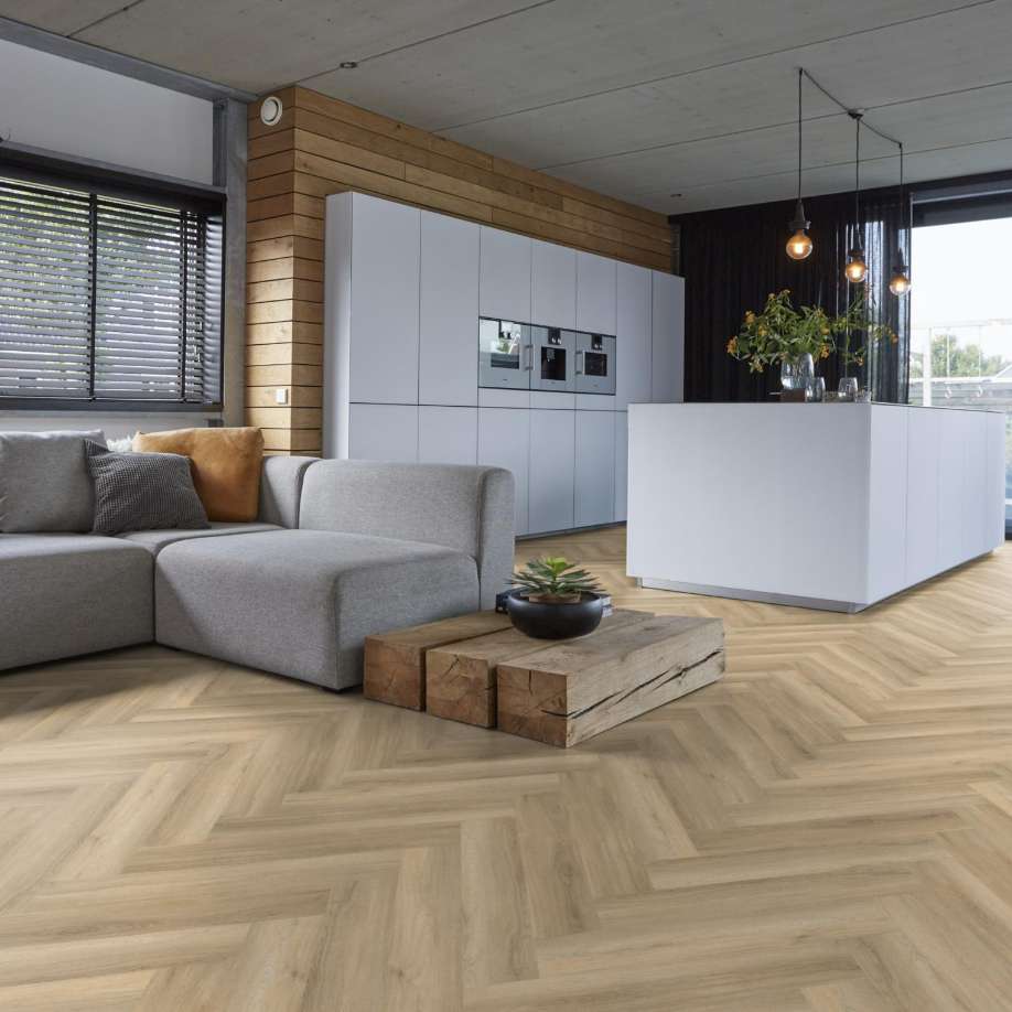 Floorlife YUP Herringbone dryback beige