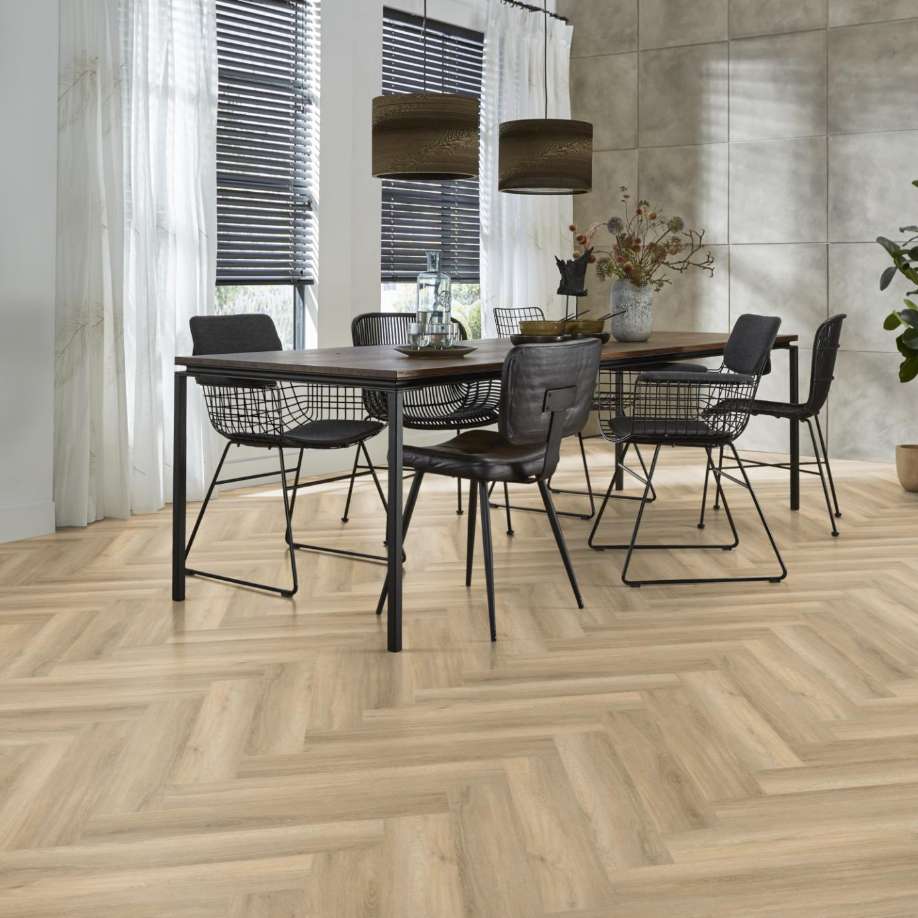 Floorlife YUP Herringbone dryback beige
