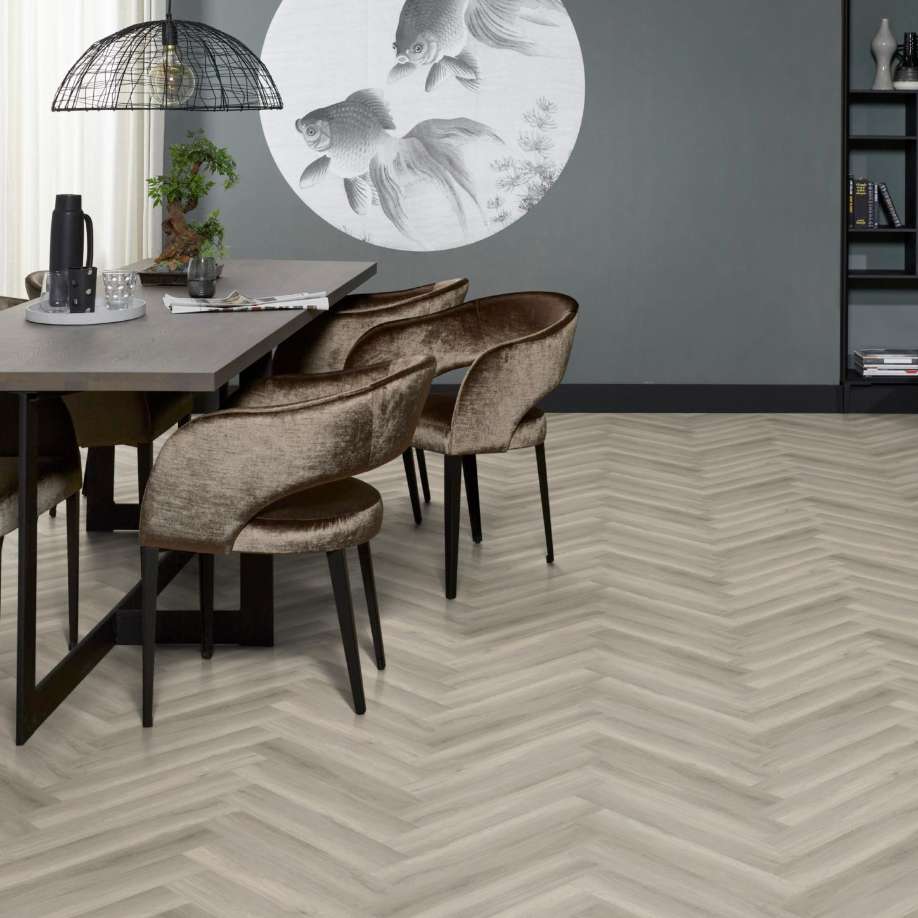 Floorlife YUP Herringbone dryback grey