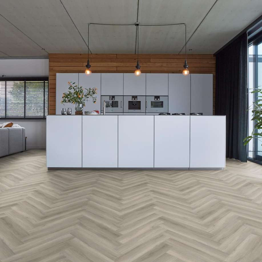 Floorlife YUP Herringbone dryback grey
