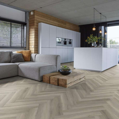 Floorlife YUP Herringbone dryback grey