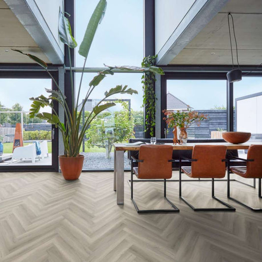 Floorlife YUP Herringbone dryback grey