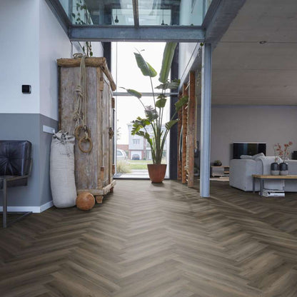 Floorlife YUP Herringbone dryback dark grey