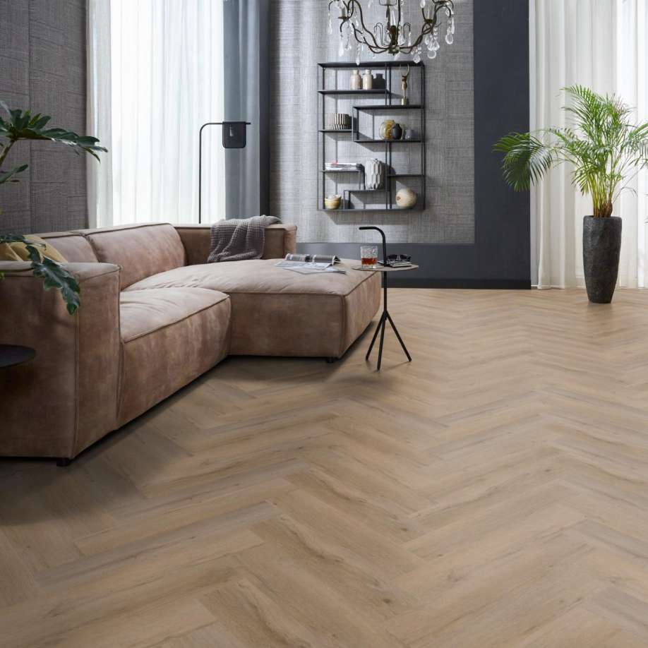 Floorlife YUP Leyton herringbone click SRC smoky