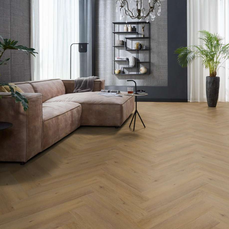 Floorlife YUP Leyton herringbone click SRC dark oak