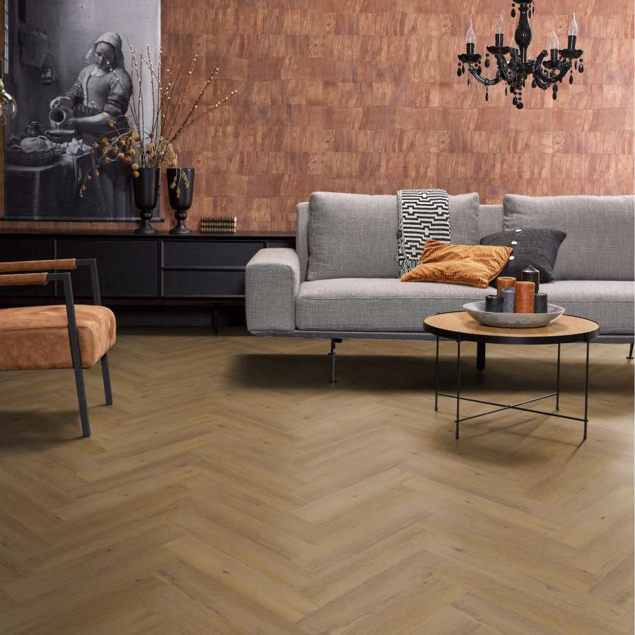 Floorlife YUP Leyton herringbone click SRC dark oak