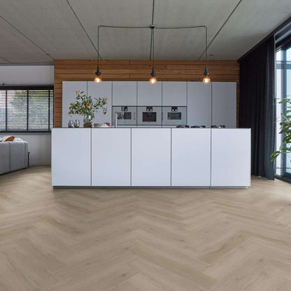 Floorlife YUP Leyton herringbone dryback light oak