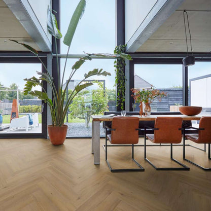 Floorlife YUP Leyton herringbone dryback dark oak