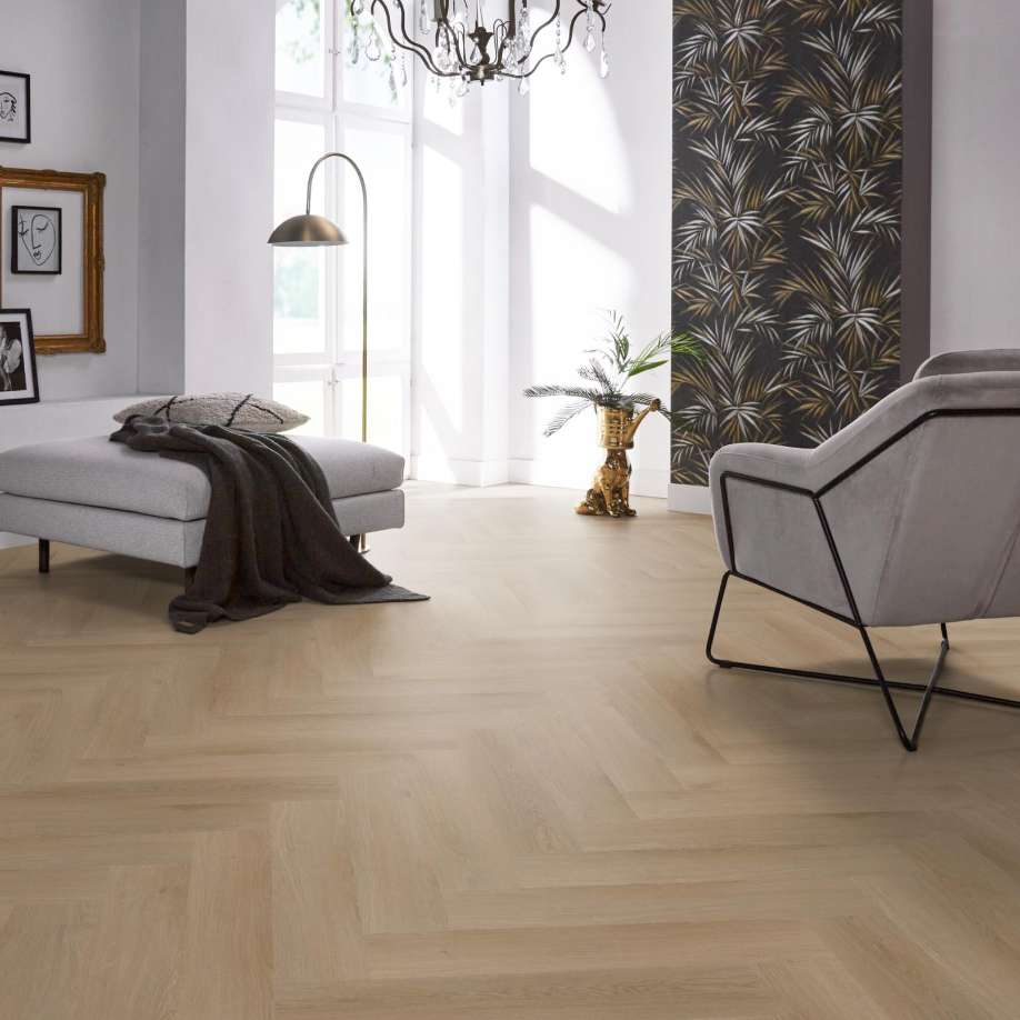 Floorlife YUP Merton herringbone click natural oak