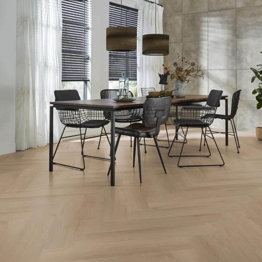 Floorlife YUP Merton herringbone click natural oak