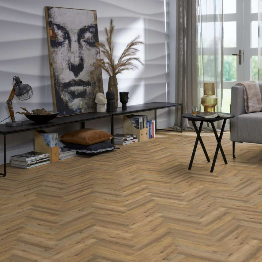 Floorlife YUP herringbone click SRC dark oak