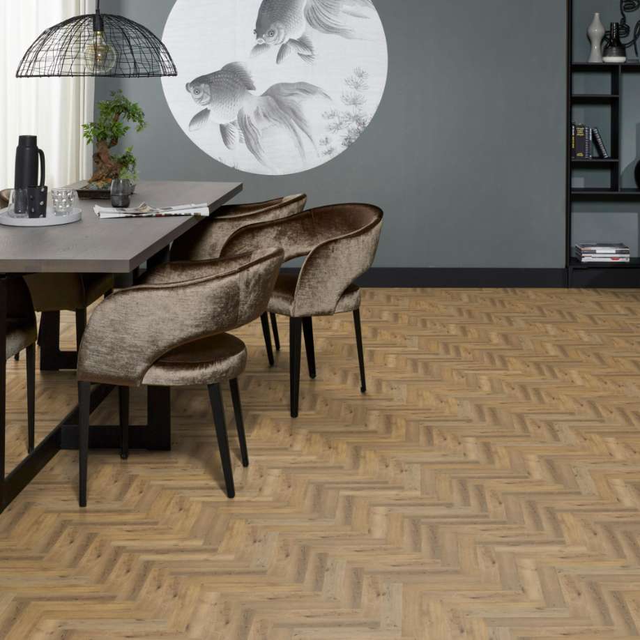 Floorlife YUP herringbone click SRC dark oak