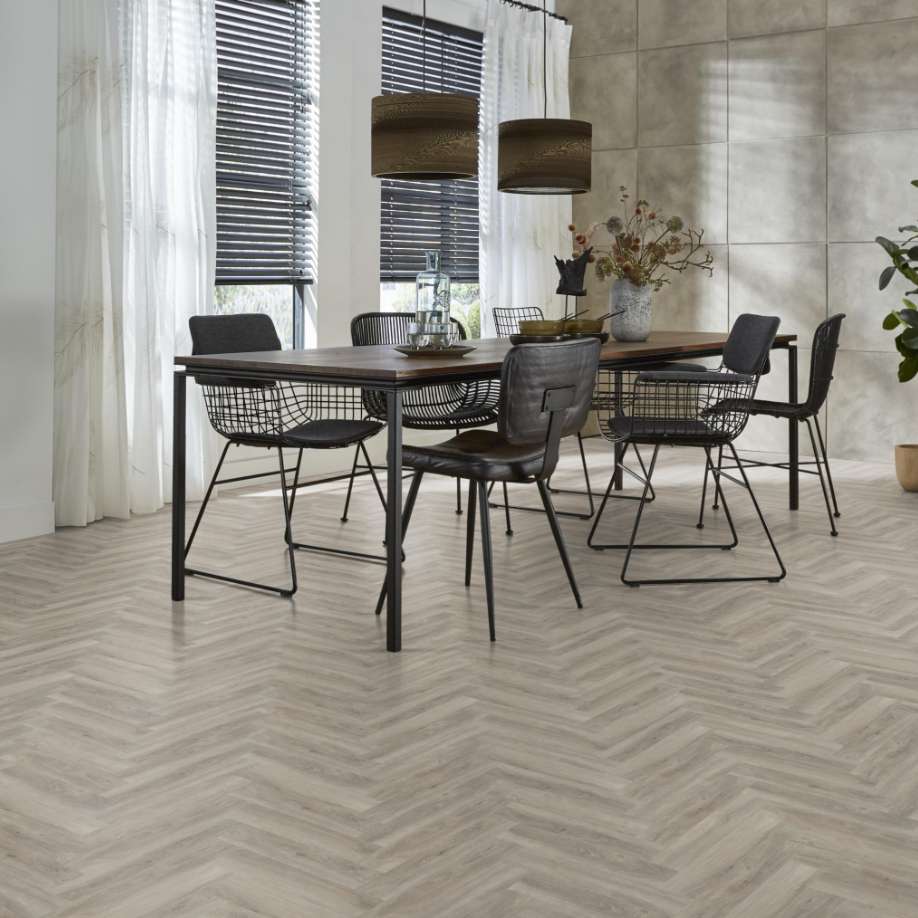 Floorlife YUP herringbone click SRC light grey